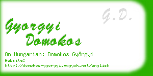 gyorgyi domokos business card
